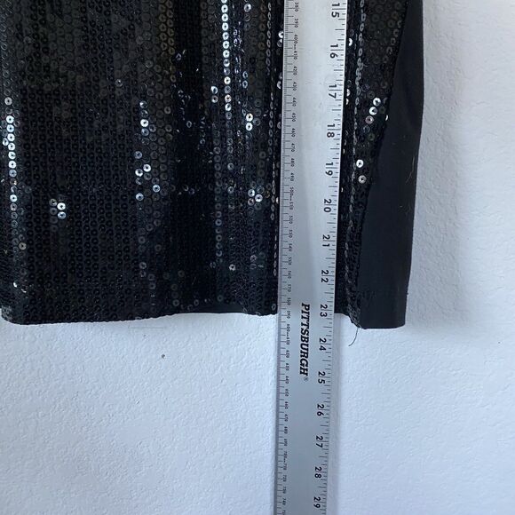 Covington Womens Black Sleeveless tank top Al Over Front Sequins Size Small - Picture 4 of 11